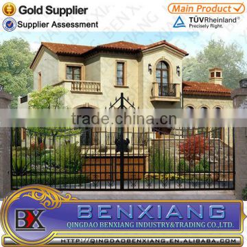 2015 hot sale design!!!wrought iron swing gate , single or double swing wrought iron gate