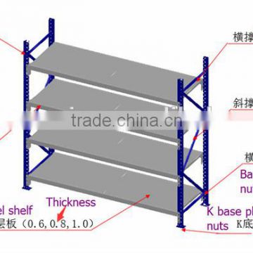 Q235b steel Long span Medium-Duty shelving