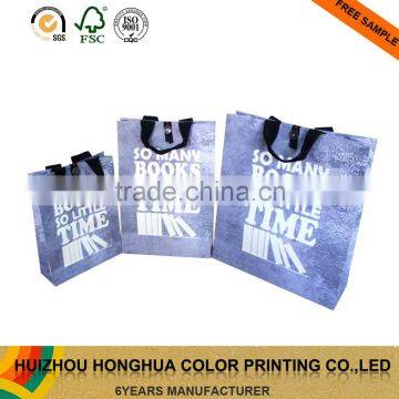 Custom printed logo paper shopping gift bag packaging paper bag wholesale