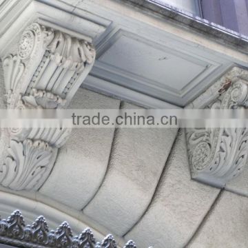 white hand carved corbels