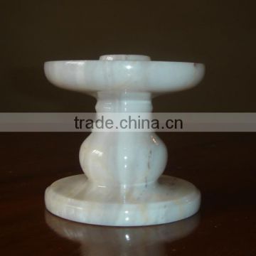 Onyx Polished Marble Candle Stand