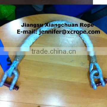 Fall prevention device/Xiangchuan Rope/ UHMWPErope with capel 0.9 meters /blue UHMWPE safety rope with capel