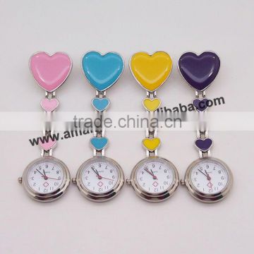 Peach Style Nurse Stainless Steel Chain Ladies Wach ,Good Quality And Good Service
