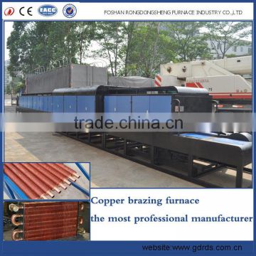 nitrogen atmosphere continuous mesh belt electric metallurgy copper brazing resistance furnace for sale