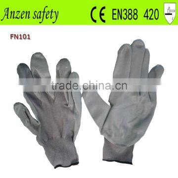 linyi safety grey foam nitrile glove