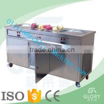 new style GL-800N flat pan ice cream machine/thailand fry ice cream machine