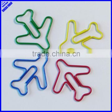 Decorative fancy airplane shaped paper clips
