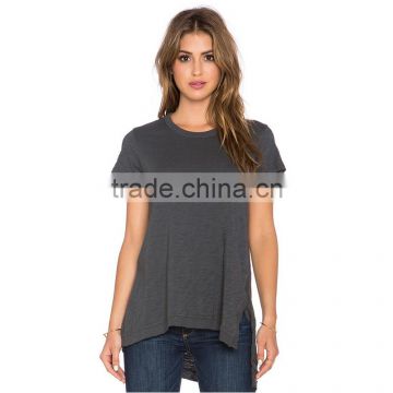 Quality round neck t shirt wholesale plain grey t shirt designing online
