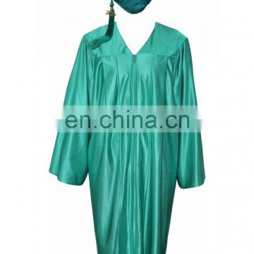 Emerald Green Shiny Adult Academic Caps and Gowns