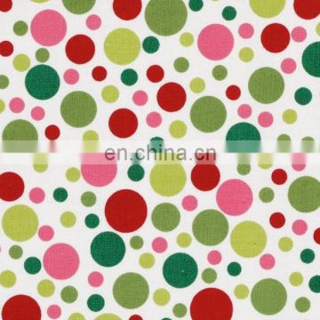 Red color cotton Polka Dot Print Fabrics
