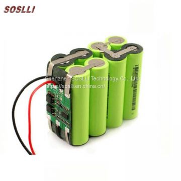 SOSLLI 36V series 18650 lithium ion battery pack for electric bicycle with high capacity