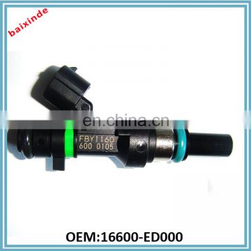 16600-ED000 fuel injector nozzle FBY1160 for NISSANs Tiida 1.6 16600ED000