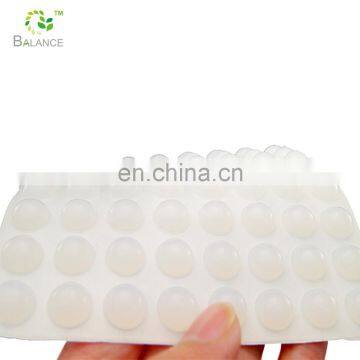 Domed silicone bumpon pads, silicone dots