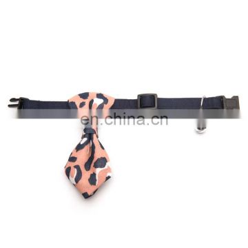 British style classic leopard print dog tie denim cat tie
