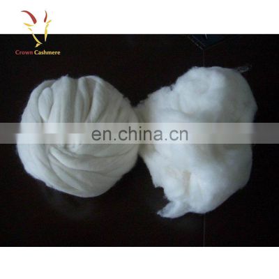 White/Brown/Black Pure Combed Raw Wool Iner Mongolia Cashmere Wool Fiber