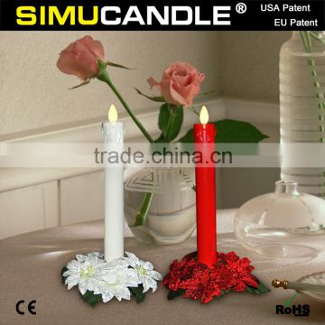 Wedding Home Decoration Moving Taper LED flameless candle with USA and EU patent
