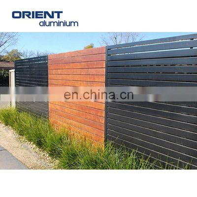 Nice Quality Free Maintenance  Horizontal Metal Wall Privacy Metal Fencing