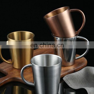 New Arrival Camping Engraved Rose Gold Double Insulated German Stainless Steel Beer Mug