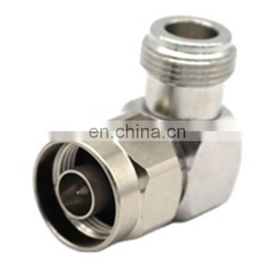 right angle 90 degree nickel plated n type male to female conector adapter rf coaxial connector