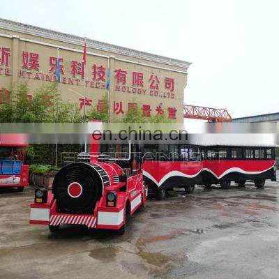 Indoor and outdoor fairground attraction park equipment scenic kids park tourist trackless train