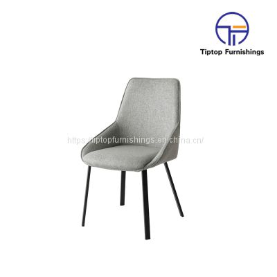 Tiptop Dining Chair With Laser Cutting Behind Upholstered Navy Blue Velvet Dining Chair for Restaurant