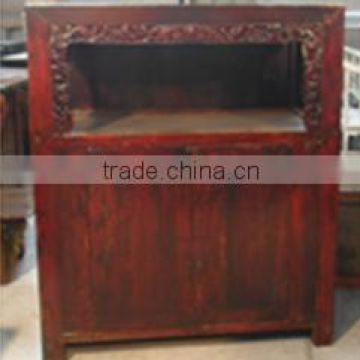 Chinese antique wood carved cabinet LWA565