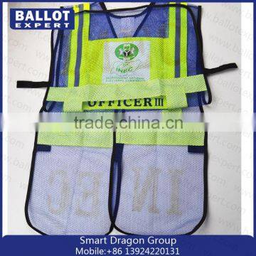 Hot sale Mesh polyester fluorescent fabrics cheap warning volunteer vest