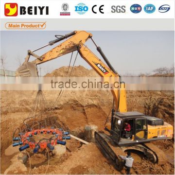 BEIYI round cutting pile machine, concrete pile crusher, hydraulic pile breaker