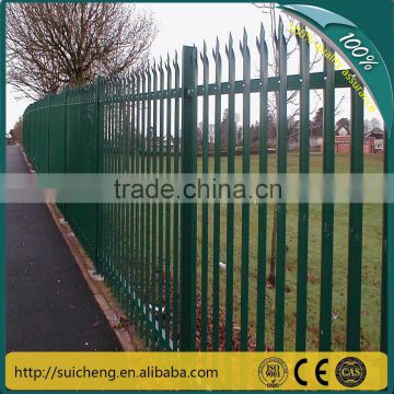 Guangzhou factory wrought steel palisade fence/metal palisade fence/wrought steel fence