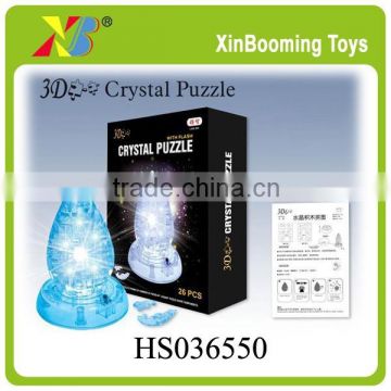 3D Crystal Puzzle.28 pcs Flashing Teardrop 3D Crystal Puzzle. Plastic waterdrop toys