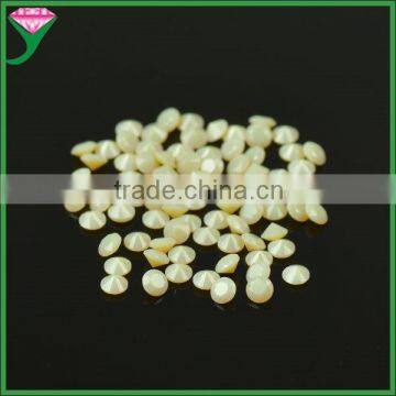 High quality wax setting loose round synthetic opaque nano ivory chinese gemstone importers