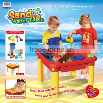 Fold-away Beach Table With Various Sand Molds & Beach Tools