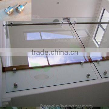 landing Full frameless glass railing with stainless steel handrail                        
                                                Quality Choice