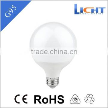 2016 new price led bulb plastic G95 15w E27 led lights