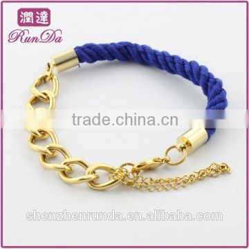 Alibaba hot sale indian blue rope bracelets
