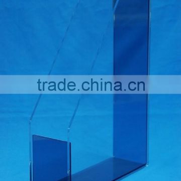 Customized acrylic standing files holder ,acrylic table organizer