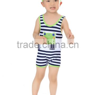2016 kid swimwear custom print boys swimwear for kids swimsuit with frog hat for children