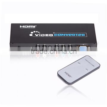 VGA+Stereo Audio or YPbPr + R/L Audio to HDMI Converter 1080P