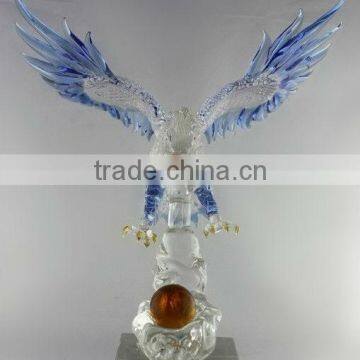 New Design - Eagle With Brown Ball For Corporate Awards .crystal animal 2015