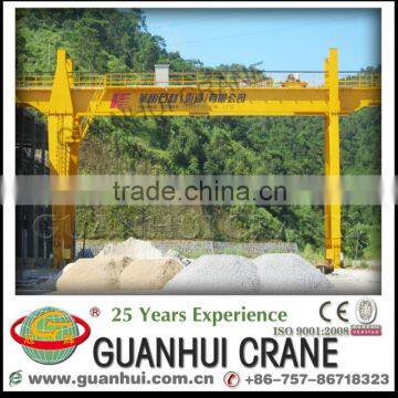 mobile electric gantry double beam crane with winch