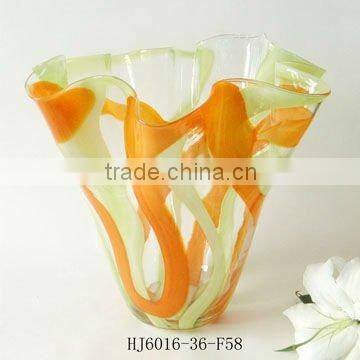 Flower glassware in orange