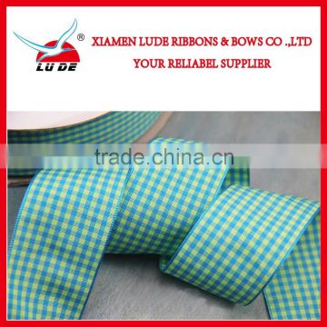 Factory High Quality Green Plaid Tartan Ribbon Wholesale