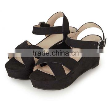 new model super hot fashion shoe blk microsuede upper platform high heel lady women sandals shoes footwear