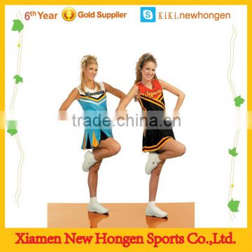 Hot sale custom comfortable mix size sleeveless cheerleading uniform