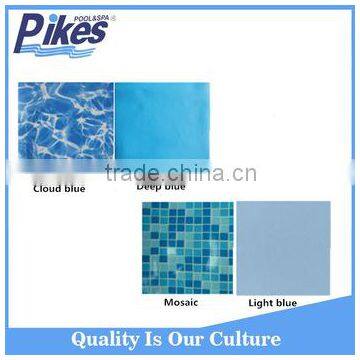 Waterproof Swimming Pool Plastic Liner / Blue Mosaic PVC Swimming Pool Liner