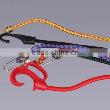 Round elastic rope with metalic hook