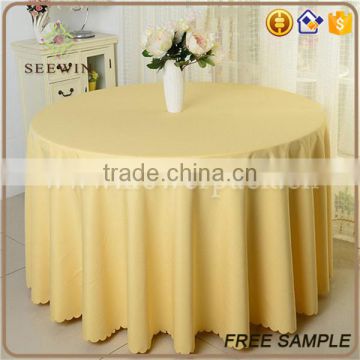 plain polyester round table cloth for home/wedding