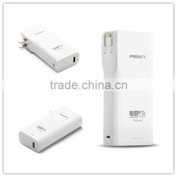 AC Plug CCC Certificate External Battery Universal Smart ORIGINAL Pisen Mobile Power Bank 10000mAh Portable Charger