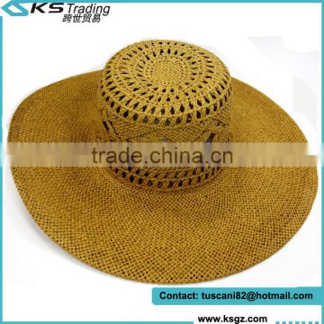 Ladies Wide Brim Straw Beach Sun Hat and Summer Hat