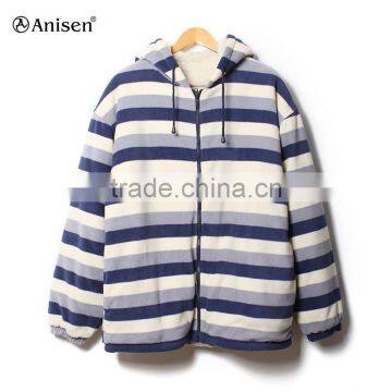 stock clothes plaid outdoor warm men fleece coat